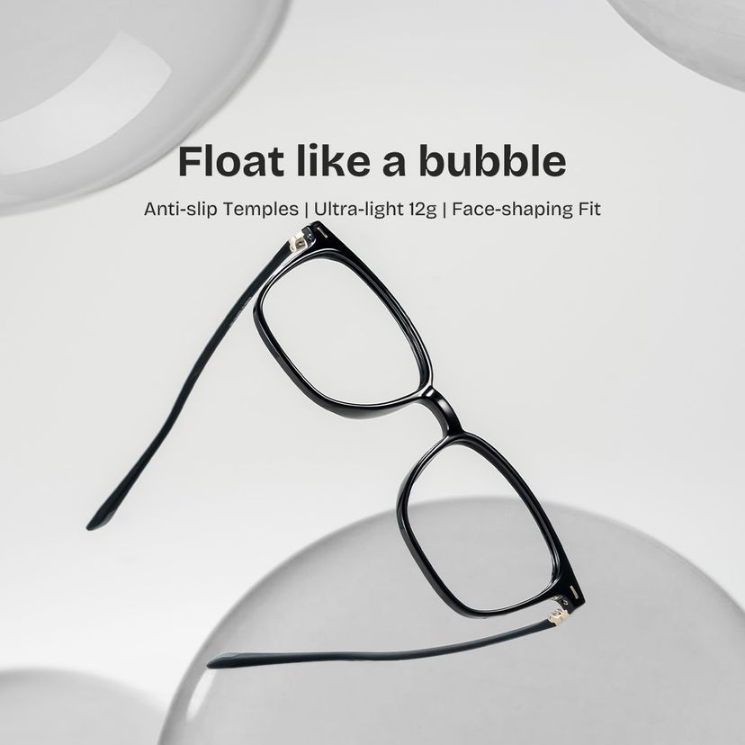 Charles Square Black Glasses