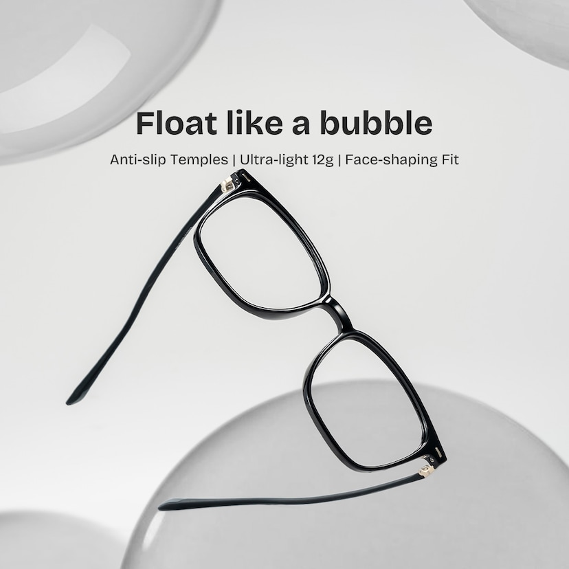 Charles Square Black Glasses