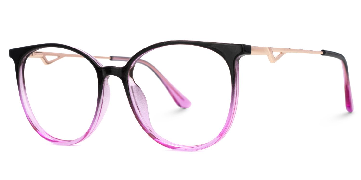 Round Black-Purple Chanty Glasses in thin Frame Style | ZEELOOL Canada1