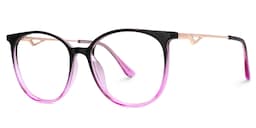 Chanty Round Black-Purple Glasses1