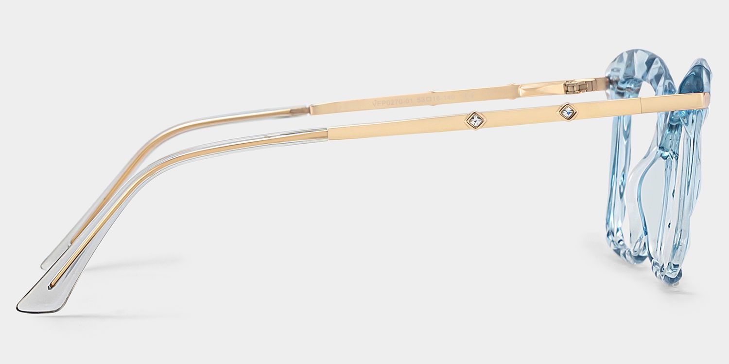 Juliet Cateye Light Blue Eyeglasses and Translucent Frame