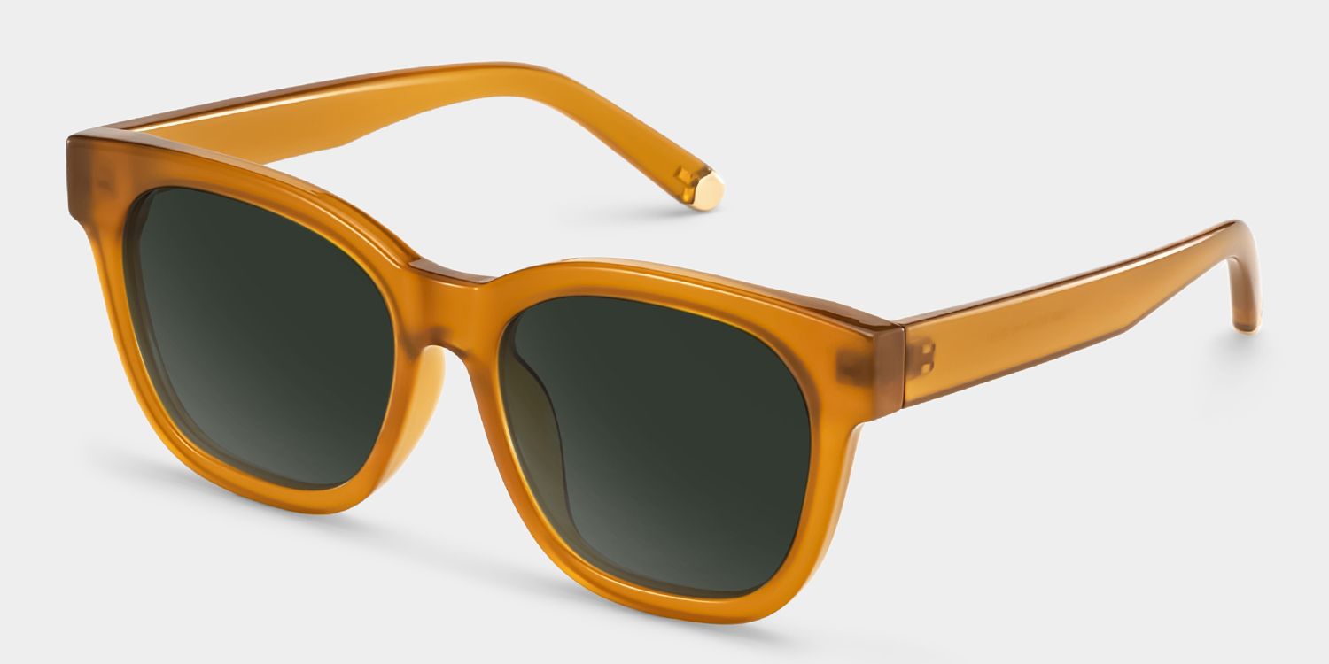 Azul beige Frame Polarized Sunglasses with square Style Online | ZEELOOL3