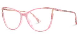 Yomary Cateye Pink-Floral Glasses1