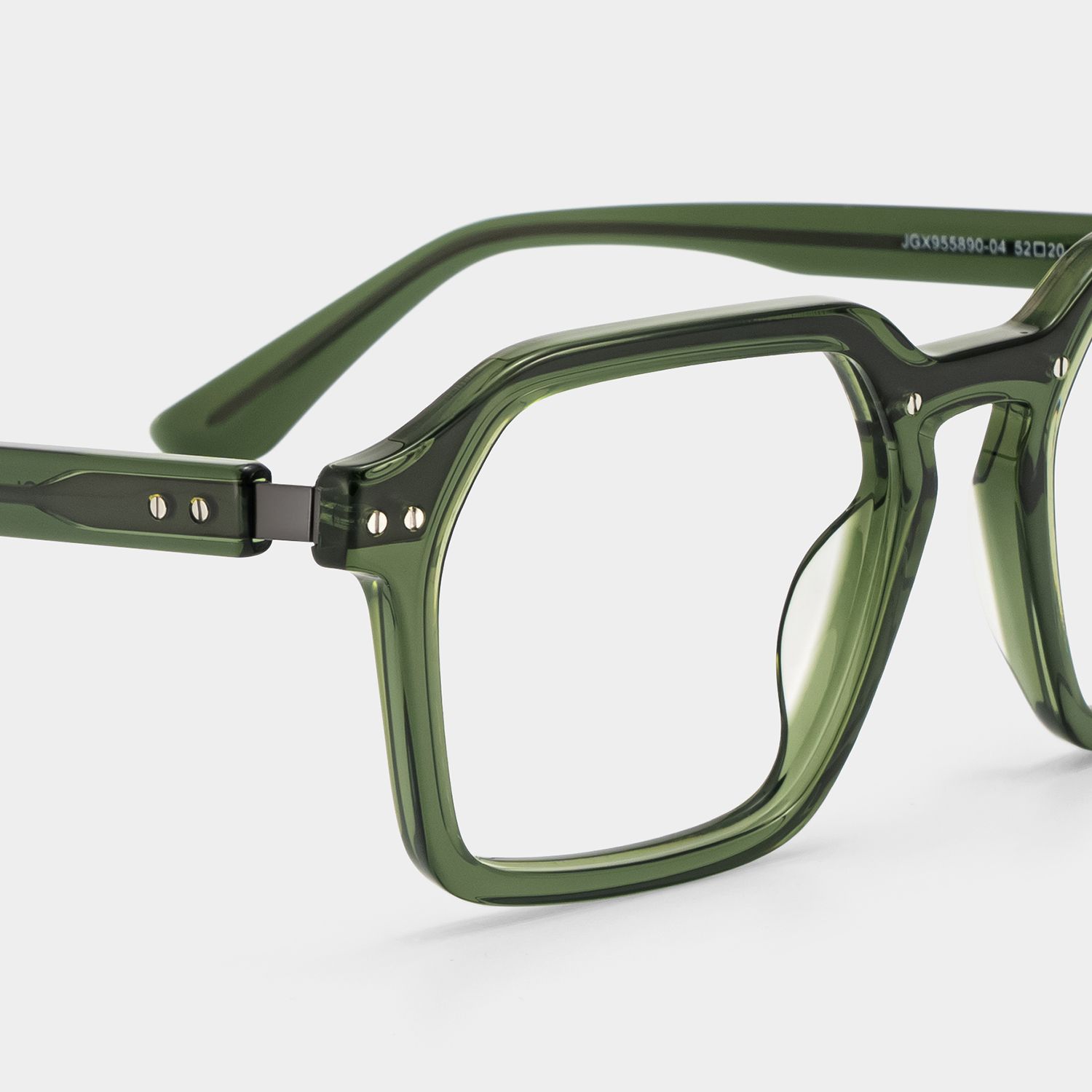 Brendan Green Geometric Mixed Frame Glasses | ZEELOOL5