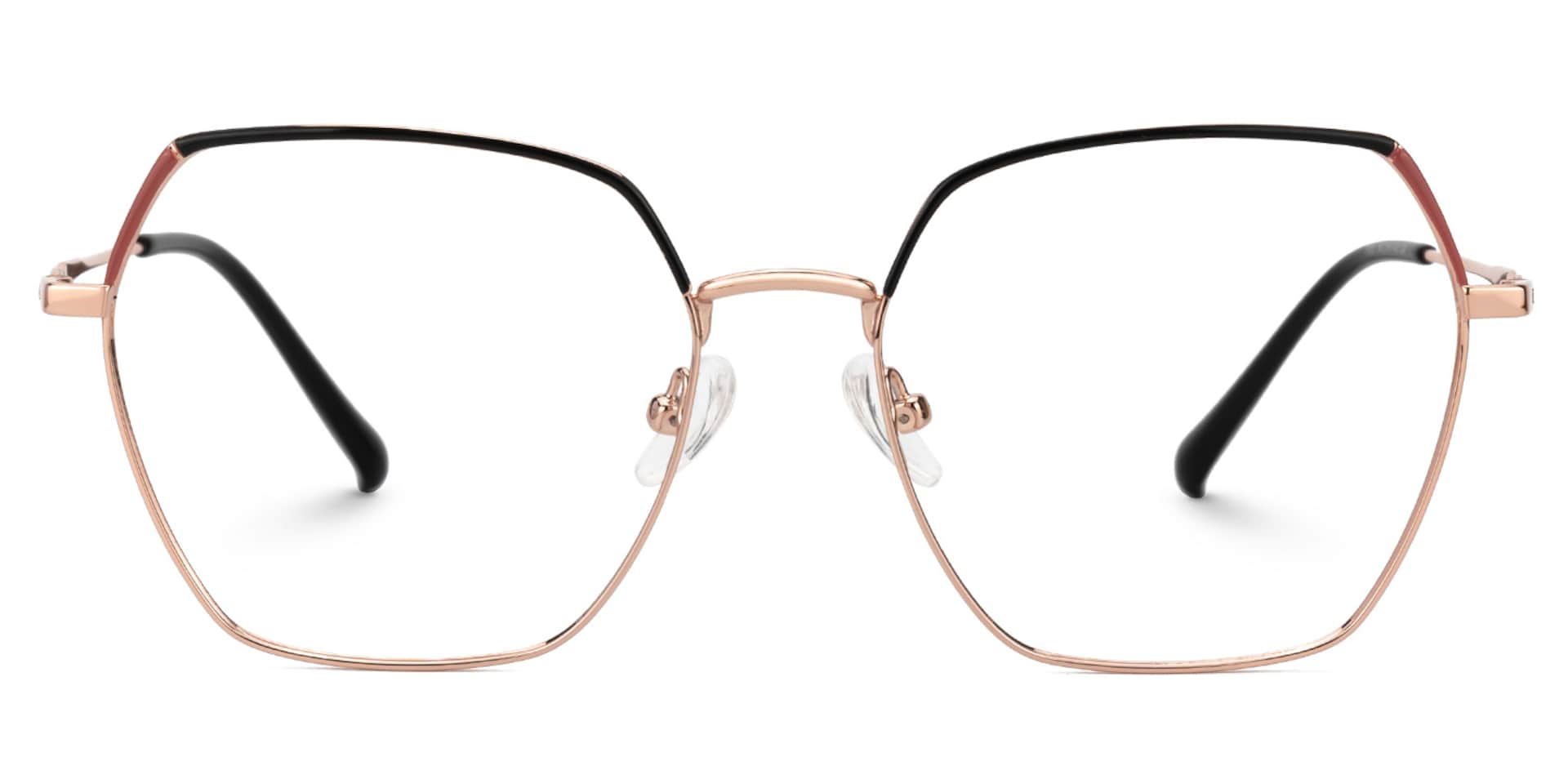 Marlon Geometric Two-Tone Full-Rim Glasses | ZEELOOL Canada0