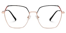 Marlon Geometric Two-Tone Glasses0