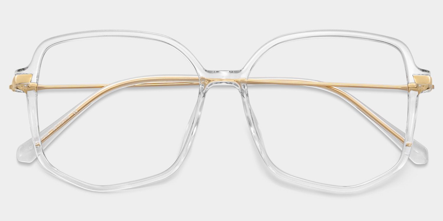 Payton Geometric Clear Eyeglasses | Zeelool Optical1