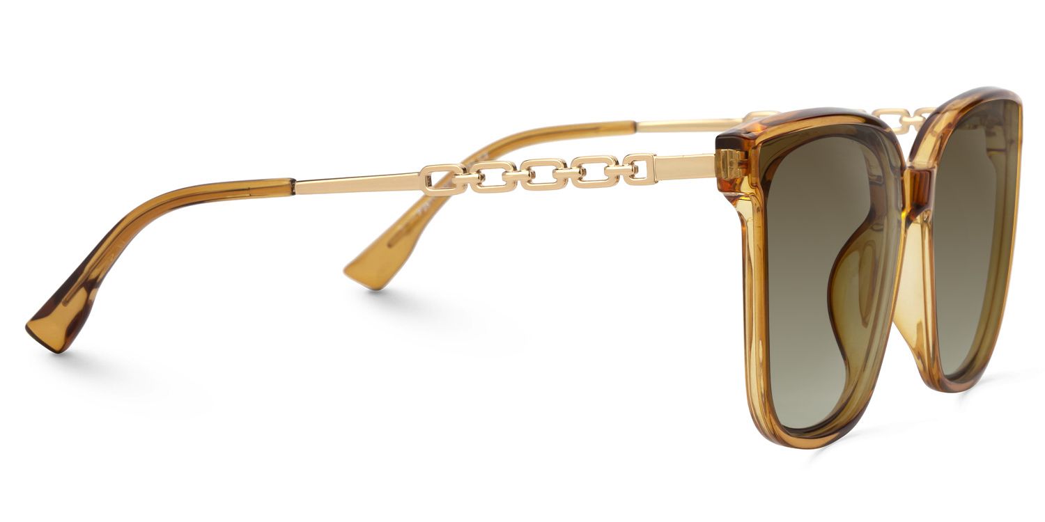 Tammie - Square Brown Frame Sunglasses2