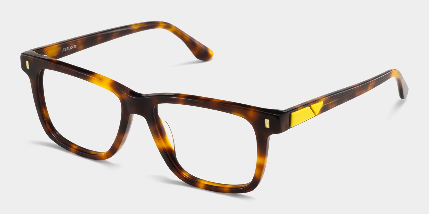 Rectangle Tortoise Eyeglasses- Travis Acetate Frame Glasses3