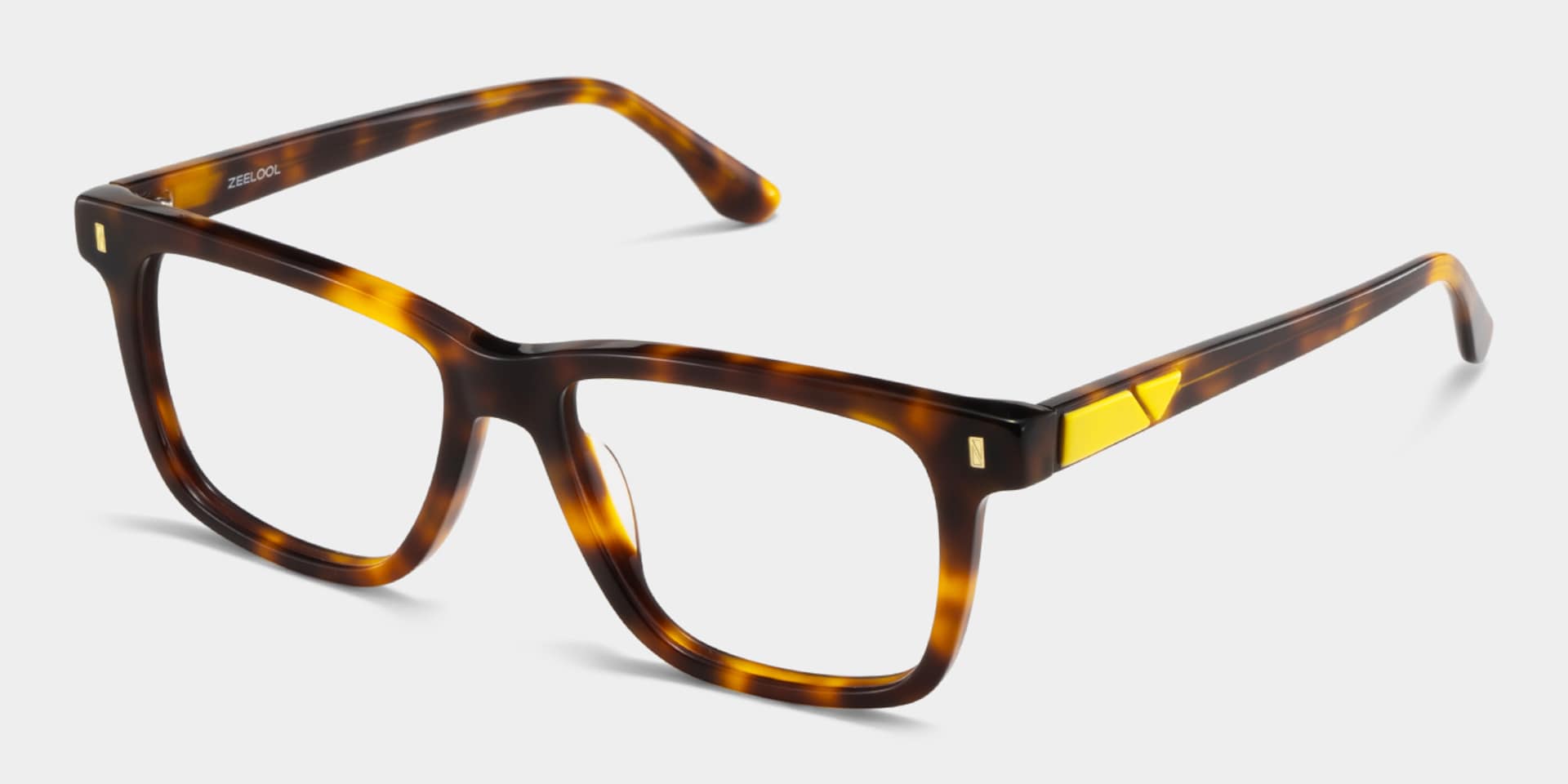 Rectangle Tortoise Eyeglasses- Travis Acetate Frame Glasses3