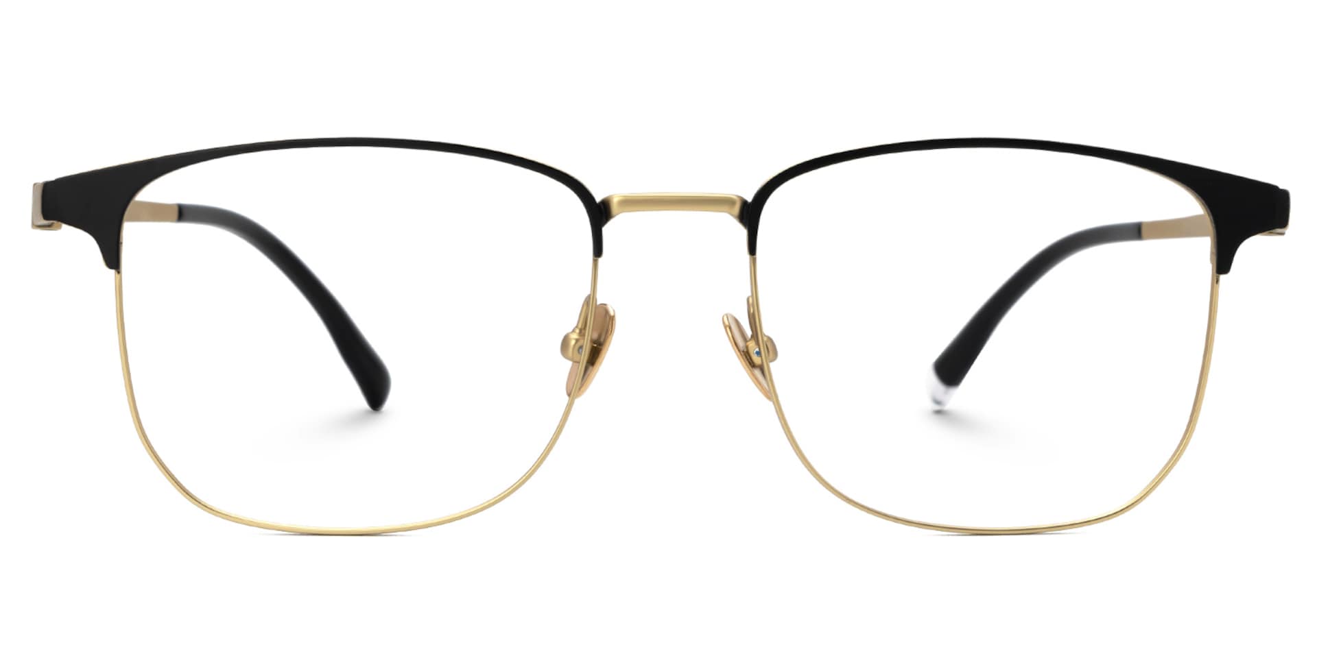 Rondon Titanium Rectangle Gold Frame Glasses | Zeelool0