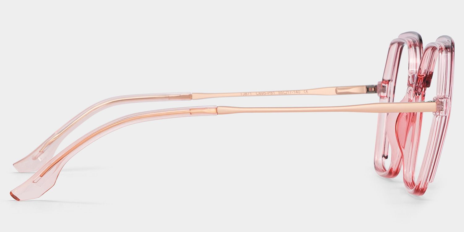 Waldron Geometric Pink Glasses