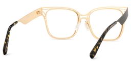 Dacarine Square Black Gold Glasses5