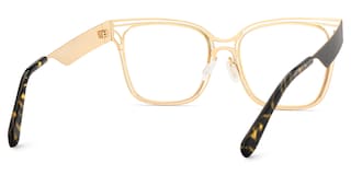 Dacarine Square Black Gold Glasses5