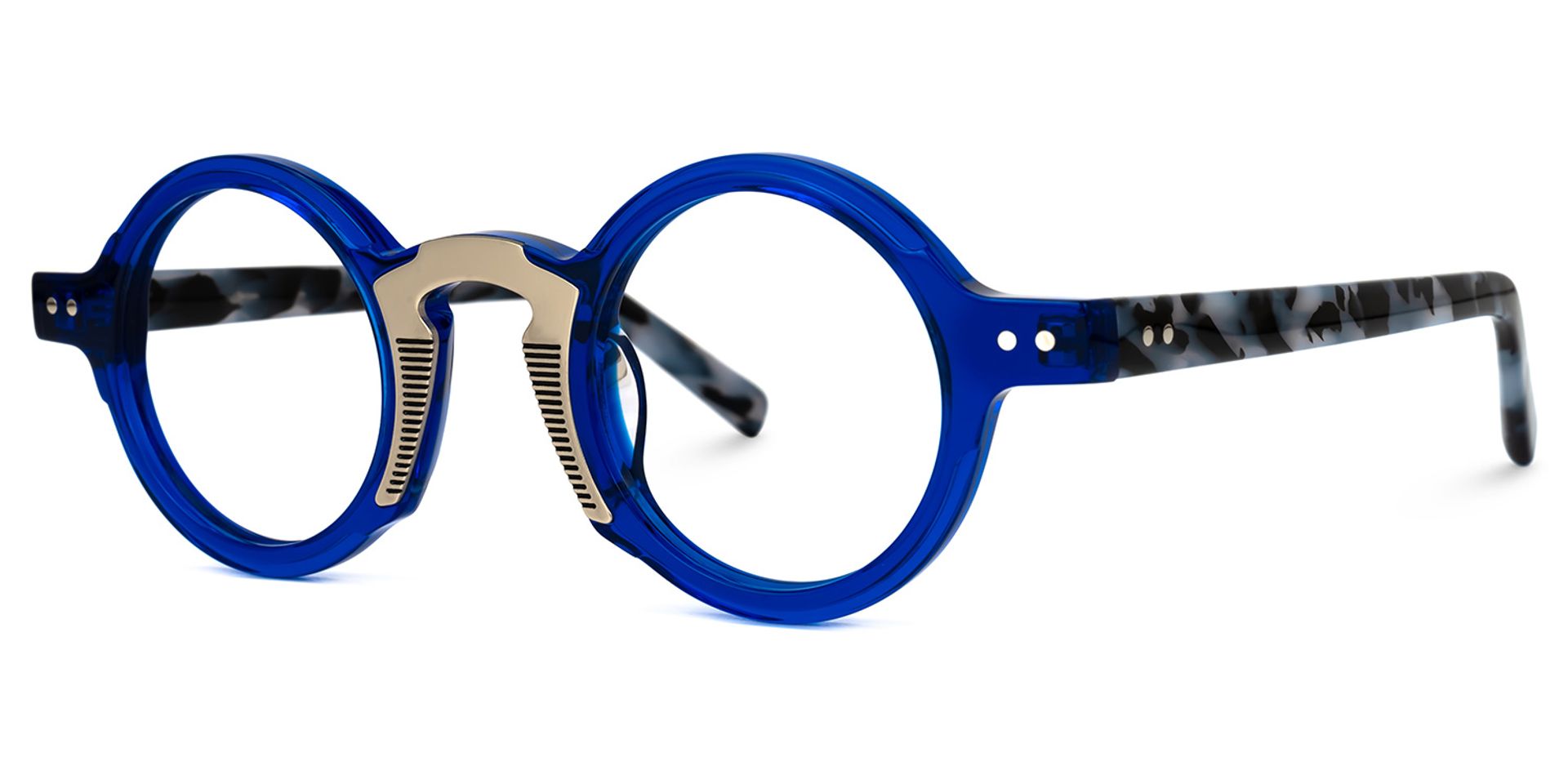 Danyelle Round Blue Glasses1