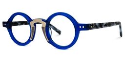 Danyelle Blue Round Glasses1