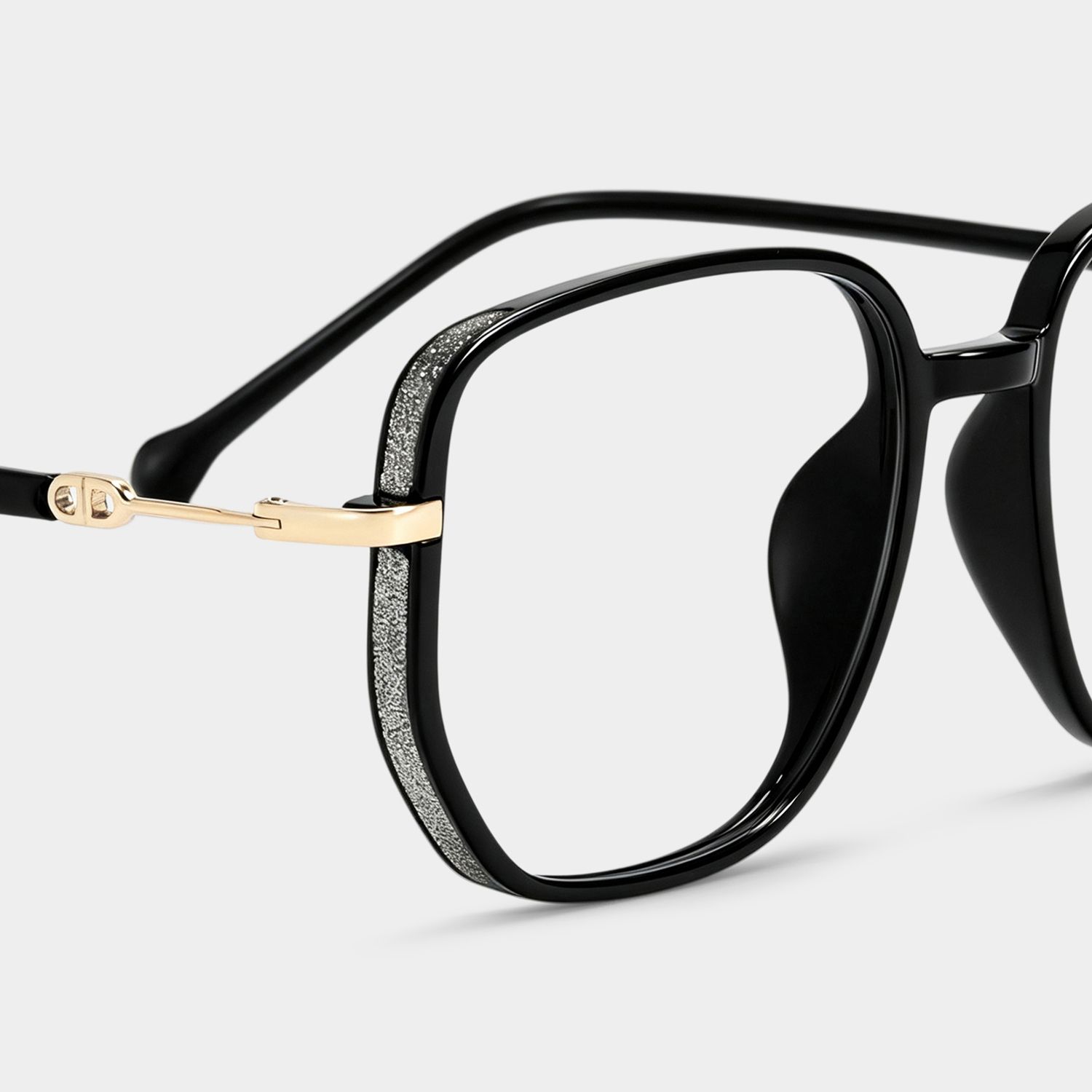Joana Geometric Black TR90 Glasses for Women | ZEELOOL