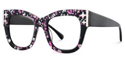 Minfia Square Black Pink Glasses3