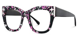 Minfia Square Black Pink Glasses3