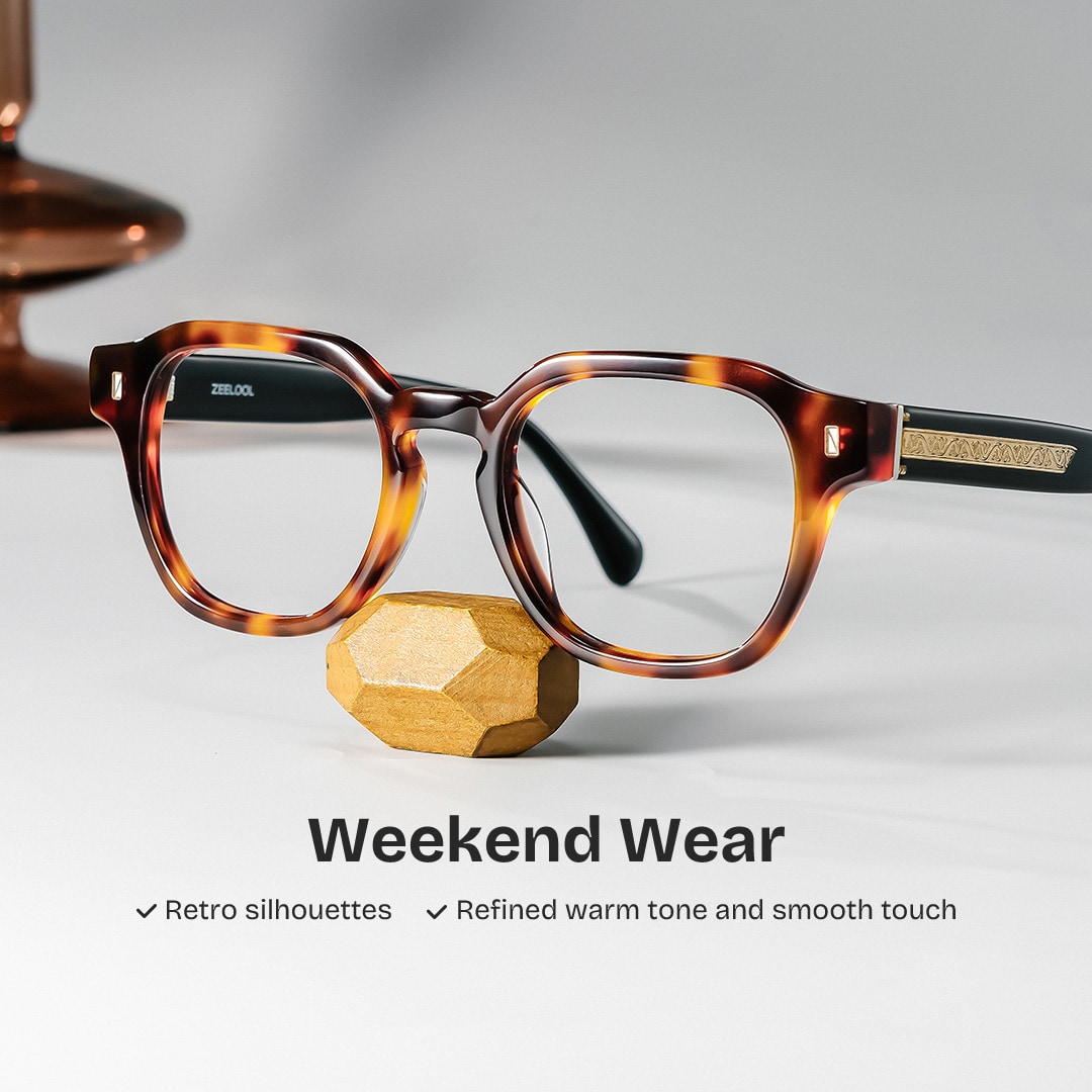 HOPE・LUCK Hope Tortoise Frame Glasses with Round Frame Online | ZEELOOL