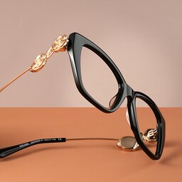 Atiesha Cateye Black Glasses0