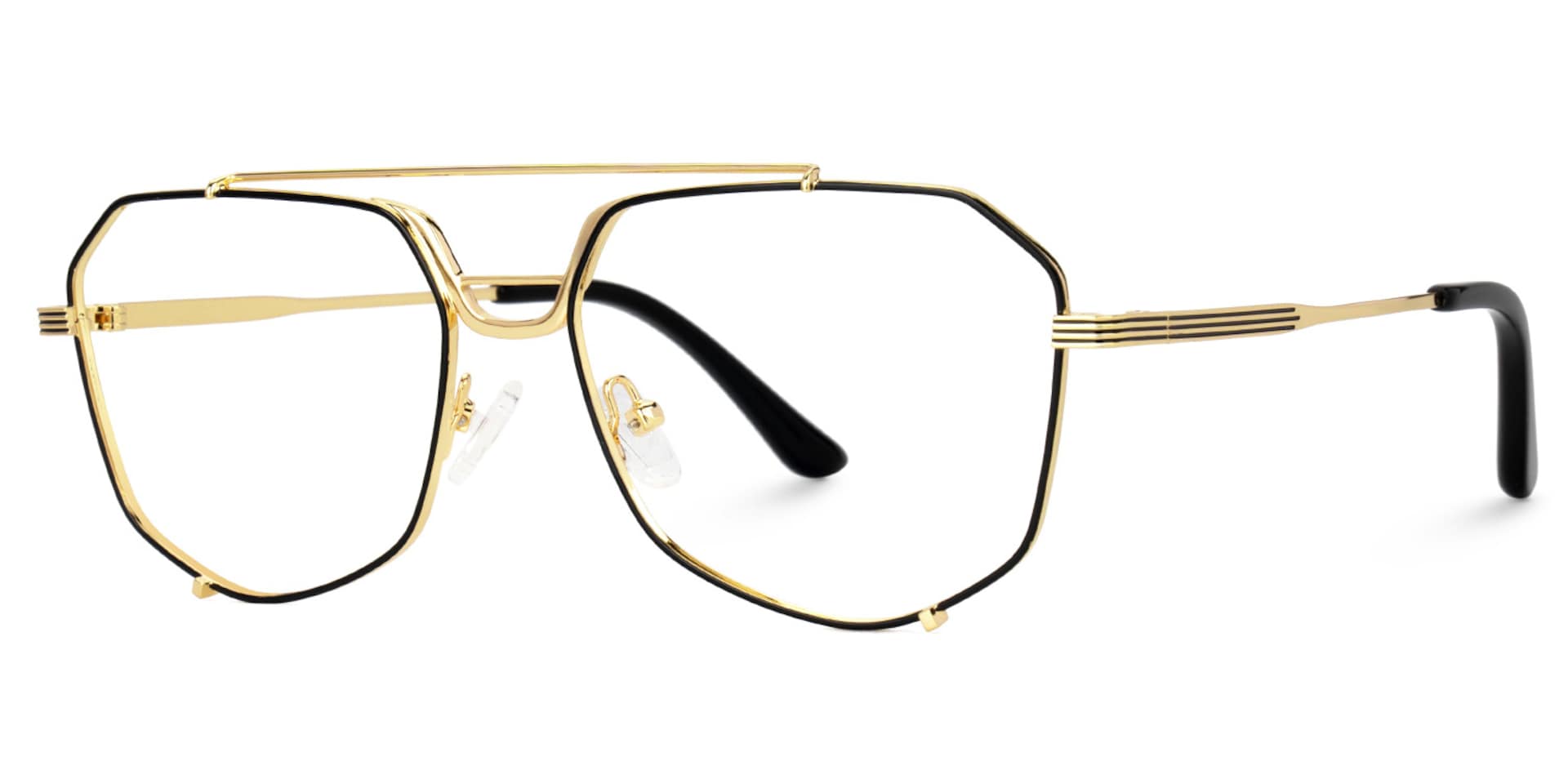 Beethoven Black-Gold Aviator Prescription Glasses | Zeelool1