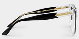 Mirta Square Black-Clear Glasses3