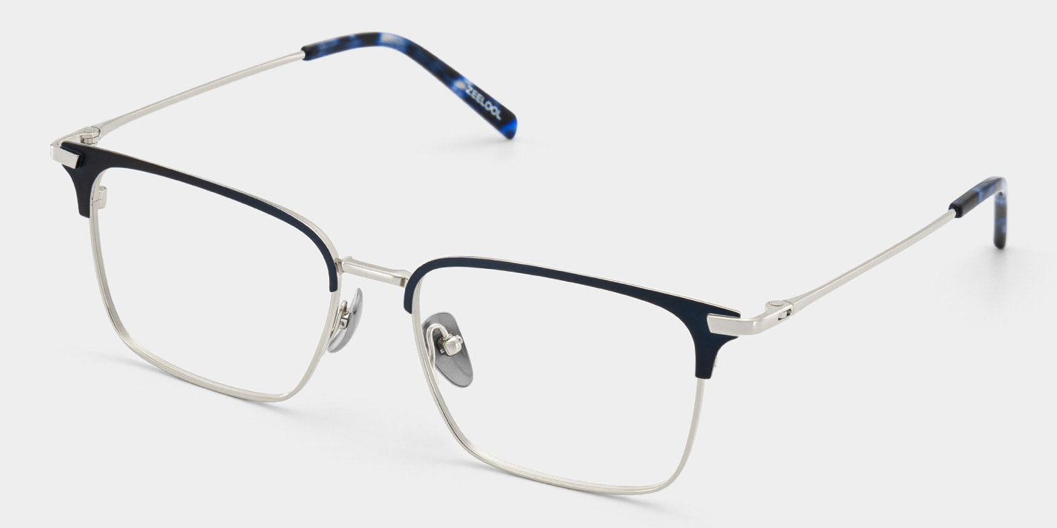 Maxwell Browline Blue Glasses2