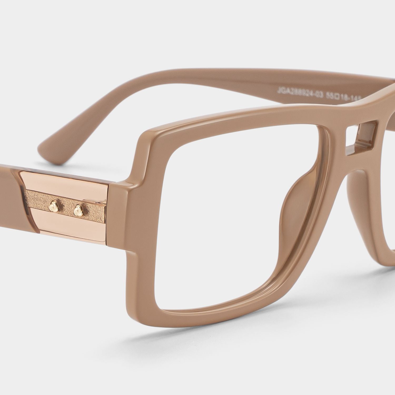 Nora Brown Aviator Glasses — Modern Frame Style | ZEELOOL4