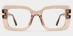 Neon Square Beige Glasses1