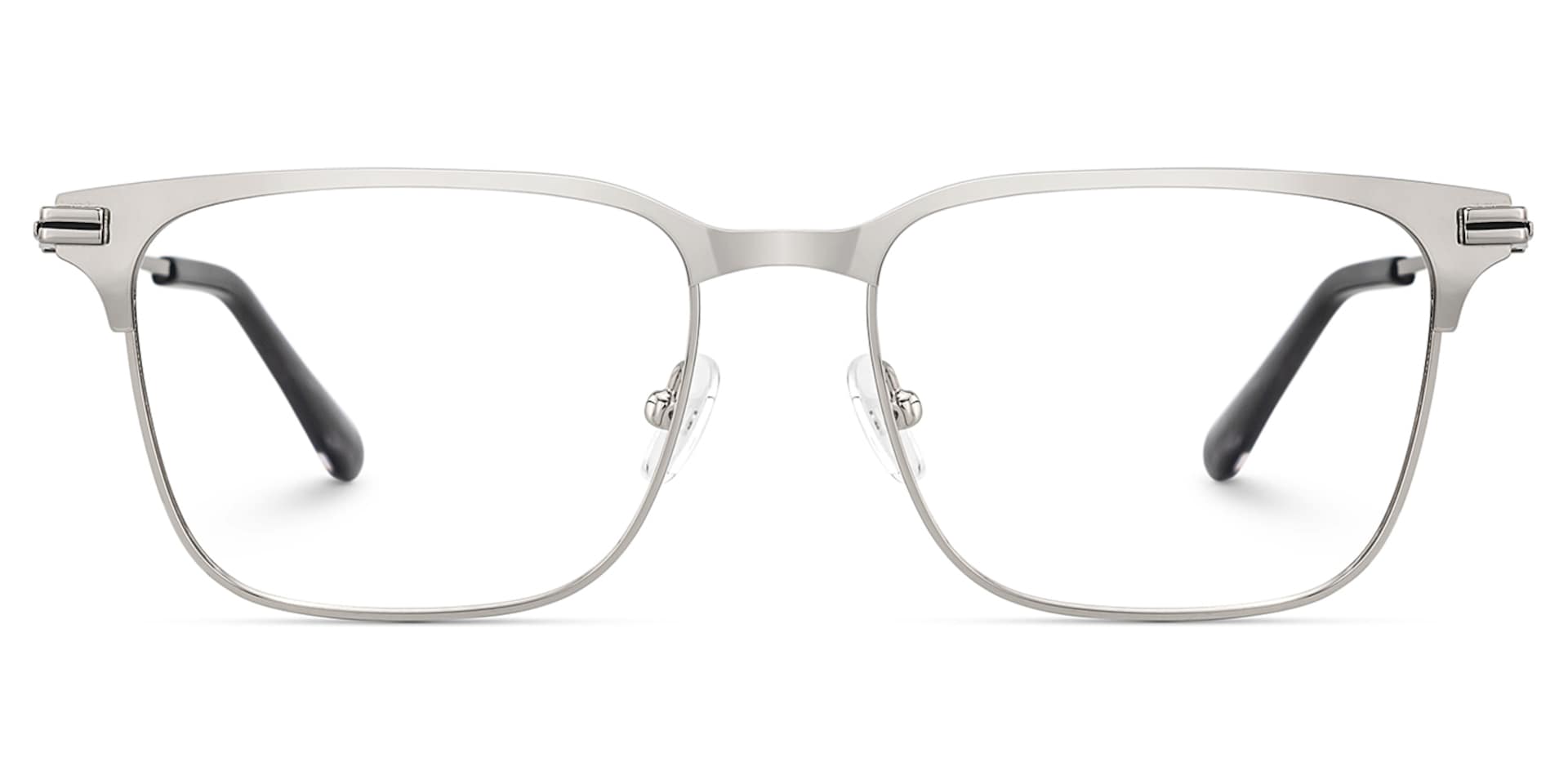 Marshall Silver Rectangle Prescription Glasses | Zeelool1