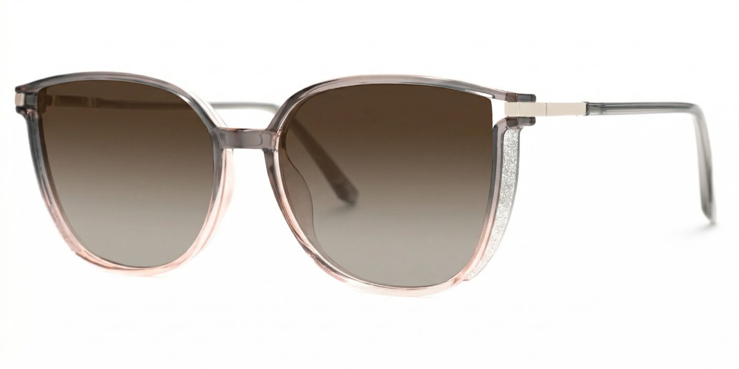 Rodz Square Gray-Pink Eyeglasses and Glasses Frames1