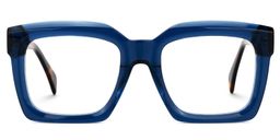 Faridah Square Blue Glasses0