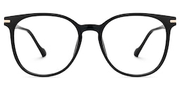 Simoni Round Black Glasses0