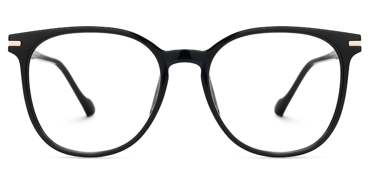 Simoni Round Black Glasses