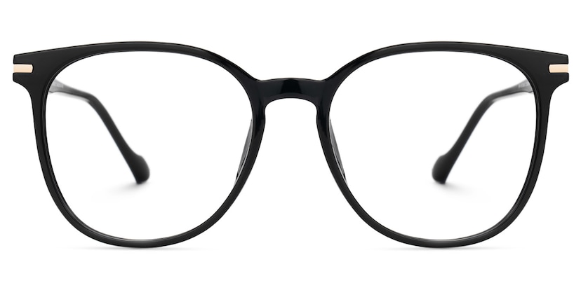 Simoni Round Black Glasses