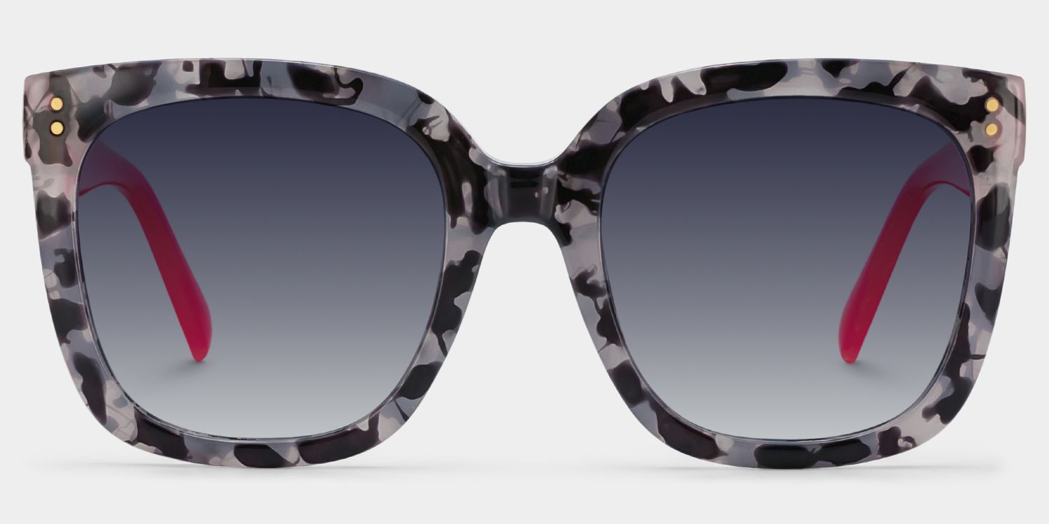 Ebony Square Gray-Tortoise Prescription Sunglasses | ZEELOOL0
