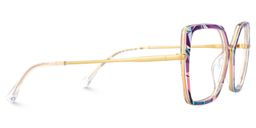 Keller Geometric Purple Floral Glasses4