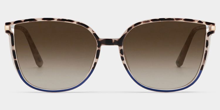 Rodz Tortoise-Blue Square Sunglasses
