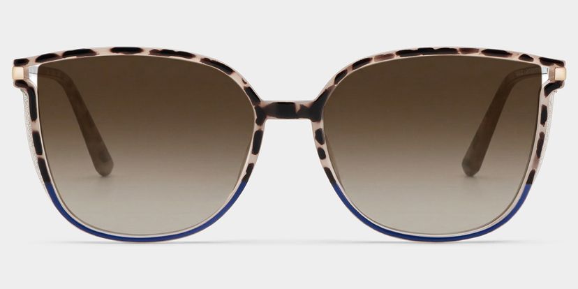 Rodz Tortoise-Blue Square Sunglasses