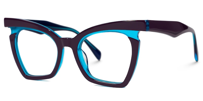 Aubrey Cateye Blue Glasses1