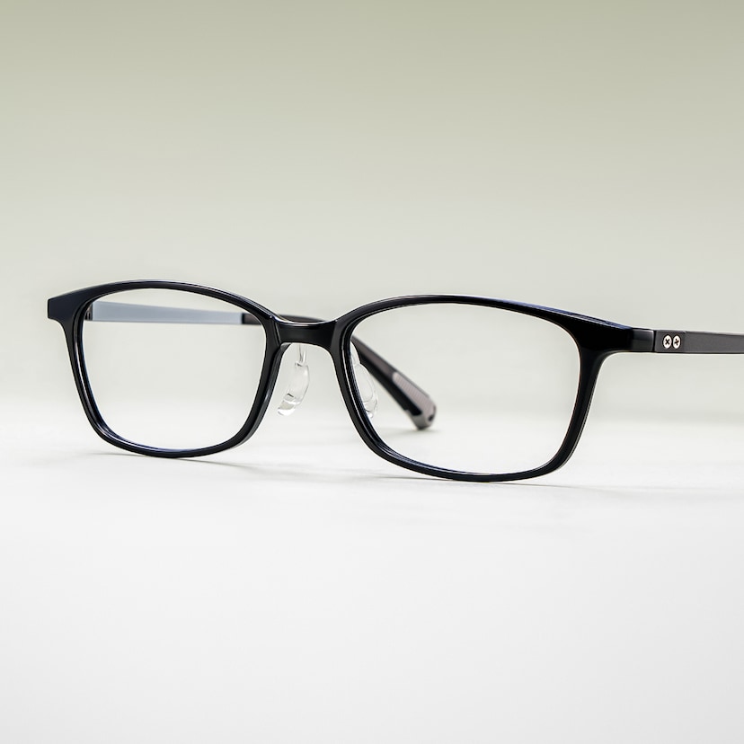 Finne Rectangle Black Glasses