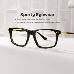 Cozy Rectangle Black Glasses2