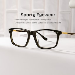 Cozy Rectangle Black Glasses2