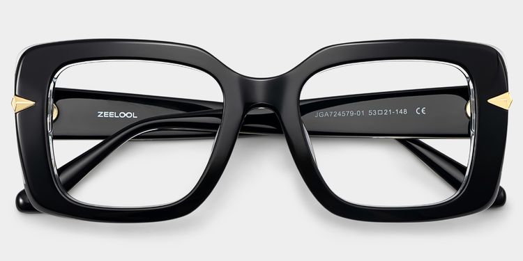 Neon Square Black Glasses