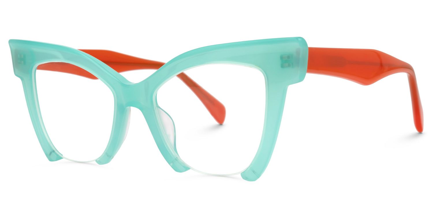 Bermea Cateye Green Glasses3