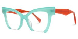 Bermea Cateye Green Glasses3