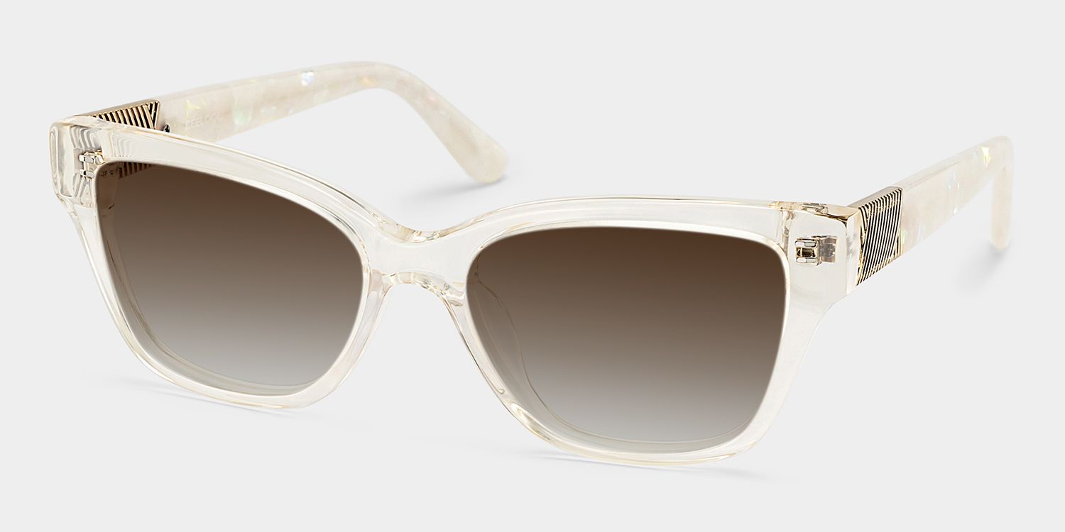 Miranda Cat Eye Clear Yellow Frame Sunglasses Online | ZEELOOL2