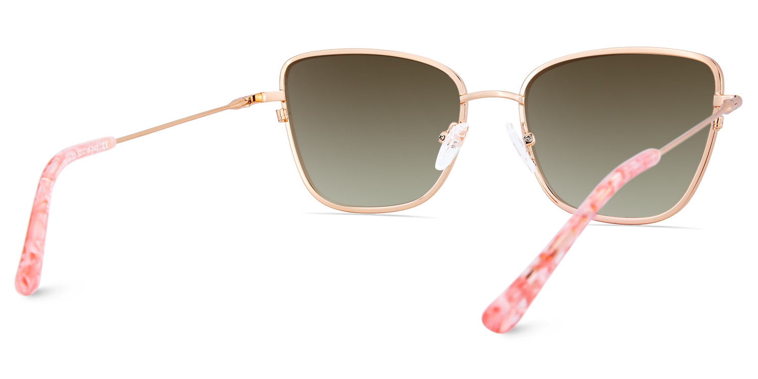 Solimar Square Rose Gold Sunglasses4