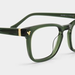 Heather Square Green Glasses5